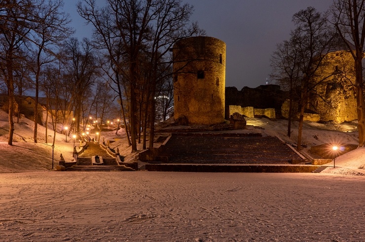 Vidzemes skaistās Cēsis izbauda ziemu. Foto: Cēsu TIC 295690