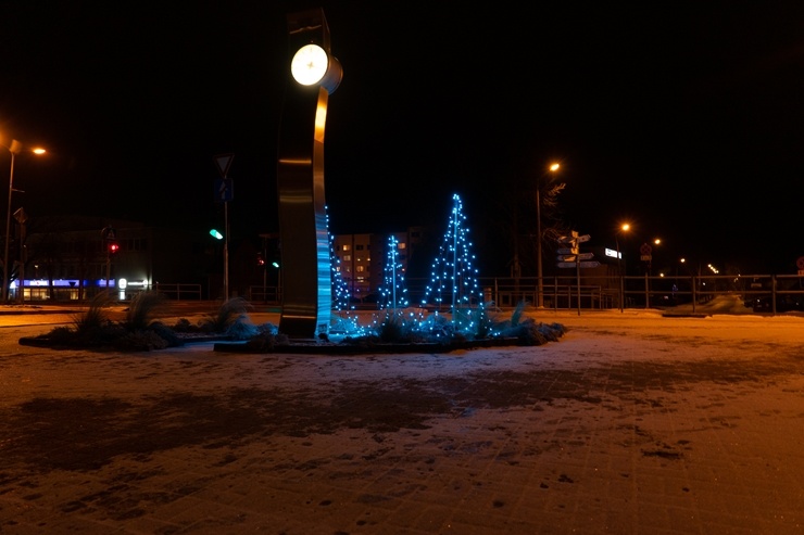 Vidzemenes Ziemeļaustrumu pērle Gulbene  iemirdzas svētku gaismās. Foto: Aleksandrs Lustiks 295709