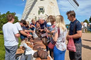 Lauku ceļotājs: Maizes un sidra svētki Āraišu dzirnavās pulcē latviešus vairākās paaudzēs. Foto: Valdis Ošiņš 35