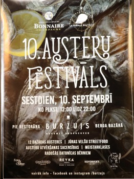 Restorāns «Buržujs» jau desmito reizi organizē grandiozu «Austeru festivālu» Berga bazārā 48