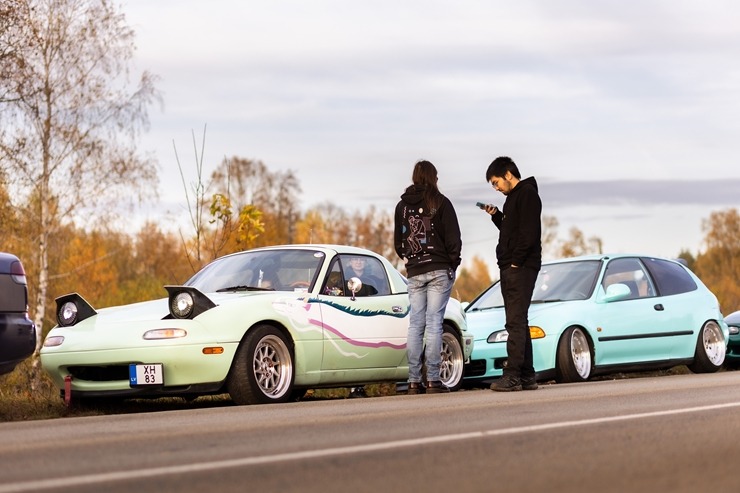 Radošajā Tallinas ielas kvartālā sezonu noslēdz Latvijā skaistāko japāņu automašīnu īpašnieki. Foto: jdm.lv Radošajā Tallinas ielas kvartālā sezonu noslēdz Latvijā skaistāko japāņu automašīnu īpašnieki. Foto: jdm.lv 326705
