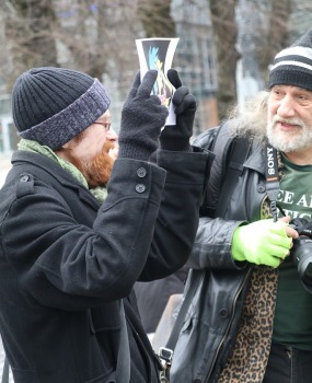 Rīgā notiek atbalsta akcija bijušajam Gruzijas prezidentam Mihaelam Saakašvili 10