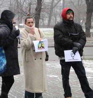 Rīgā notiek atbalsta akcija bijušajam Gruzijas prezidentam Mihaelam Saakašvili 8