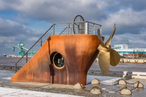 Skati uz Ventspils ostu un promenādi no vecajām Jūras darbnīcām. Foto: Oskars Jūra 2