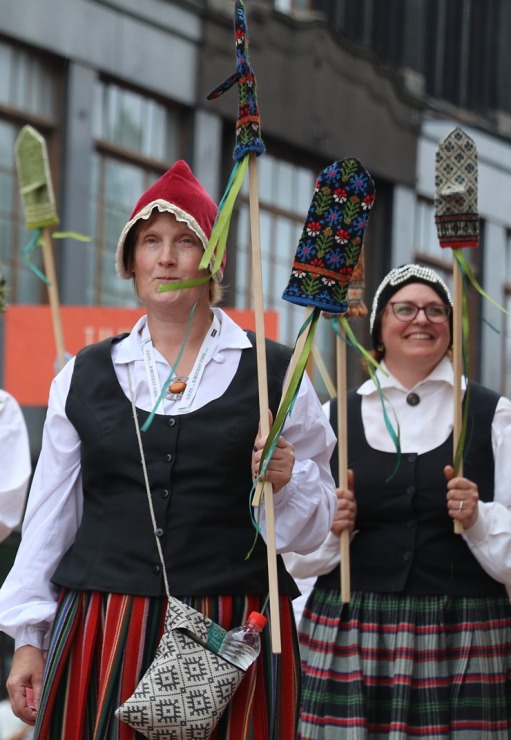 Foto mirkļi no dziesmu un deju svētku dalībnieku gājiena Rīgā - «Novadu dižošanās» 339115