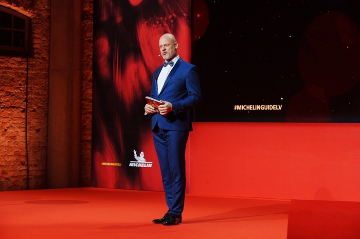 Slavenais gardēžu ceļvedis «Michelin Guide» svinīgā ceremonijā nosaka labākos Latvijas restorānus. Foto: Rojs Maizītis Slavenais gardēžu ceļvedis «Michelin Guide» svinīgā ceremonijā nosaka labākos Latvijas restorānus. Foto: Rojs Maizītis 346739