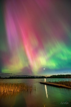 Burvīgo ziemeļblāzmu Ludzā piefiksēja fotogrāfe Ligita Karvele 14