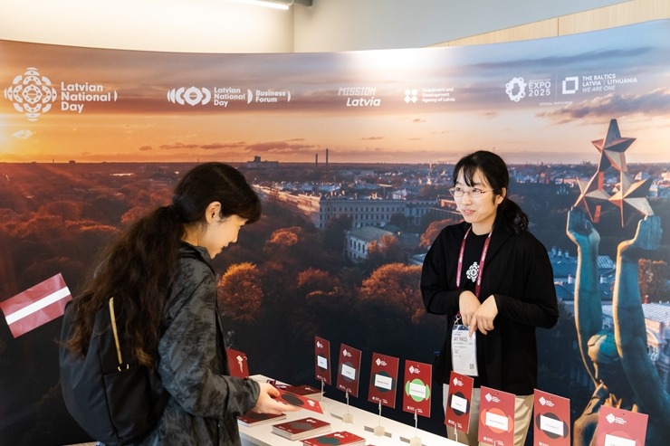 «EXPO 2025 Osaka» ietvaros Latvija prezentē savus inovatīvos sasniegumus. Foto: Reinis Oliņš, Dāvis Jansons «EXPO 2025 Osaka» ietvaros Latvija prezentē savus inovatīvos sasniegumus. Foto: Reinis Oliņš, Dāvis Jansons 371382