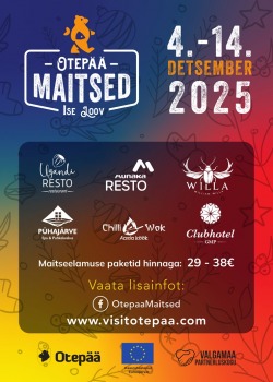 Ievērtē restorānu festivāla «Otepē garšas» šefpavāru ēdienus 29 - 38 eiro vērtībā. Foto: otepaa.ee 2