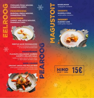 Ievērtē restorānu festivāla «Otepē garšas» šefpavāru ēdienus 29 - 38 eiro vērtībā. Foto: otepaa.ee 44