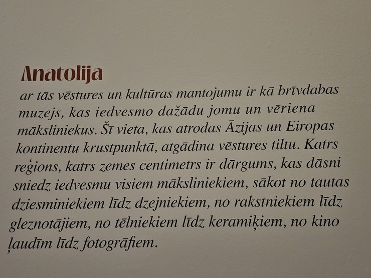 Mākslas muzejā RĪGAS BIRŽA ir skatāma izstāde «Nospiedumi un saknes: Anatolija mūsdienu Turcijas mākslā» 384022