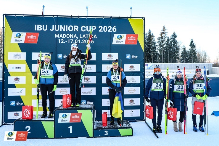 Biatloniste Estere Volfa Madonā izcīna vēsturisku uzvaru IBU Junioru kausa sprintā 384399