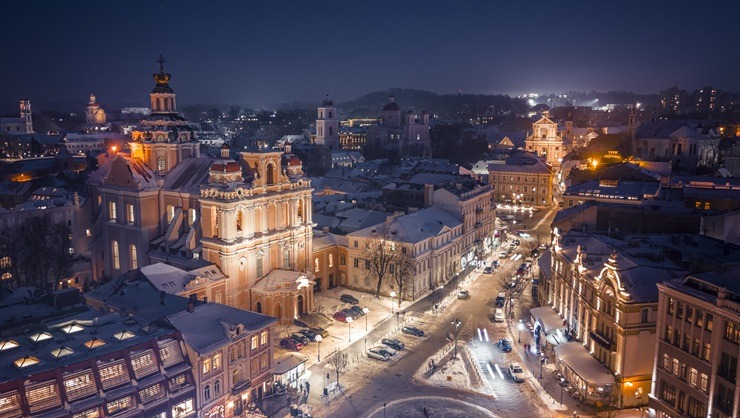 Viļņas gaismas festivāls izceļ pilsētas ziemas pievilcību 384906