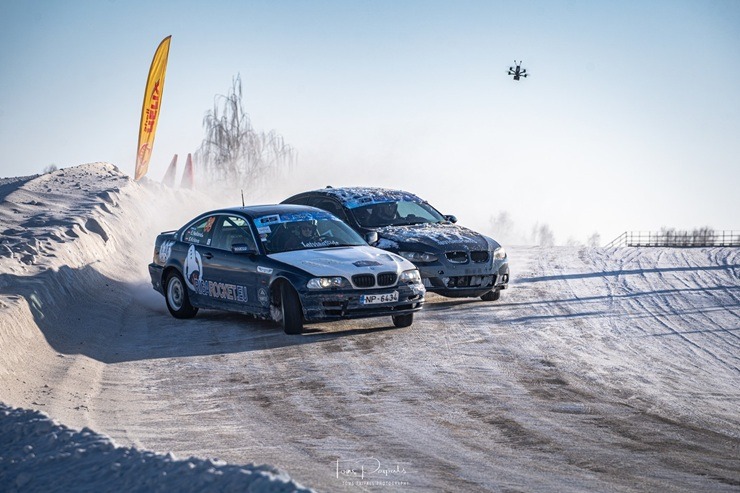 Bauskā, pirmajā ziemas drifta posmā dubultuzvaru izcīna PRO drifta izbijušais čempions Jānis Eglīte 385083