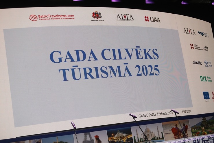 Tūrisma izstādē «Balttour 2026» tiek pasniegtas «GADA CILVĒKS TŪRISMĀ 2025» balvas. Foto: Rojs Maizītis 386048