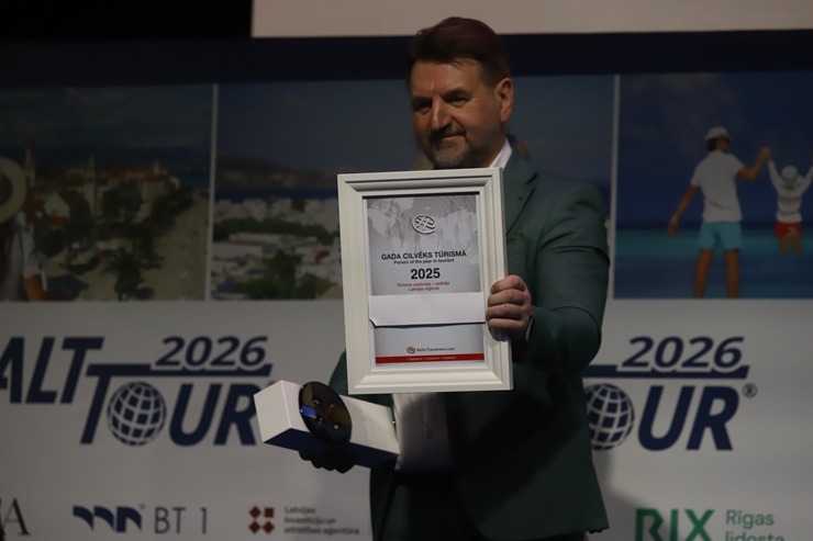 Tūrisma izstādē «Balttour 2026» tiek pasniegtas «GADA CILVĒKS TŪRISMĀ 2025» balvas. Foto: Rojs Maizītis 386087