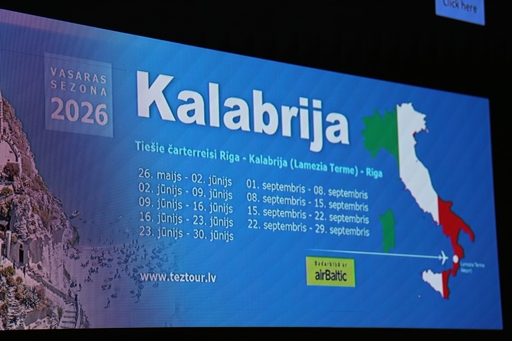 Tūroperators «Tez Tour Latvija» organizē tūrisma aģentūru kontaktbiržu ar Itālijas viesnīcām 386948
