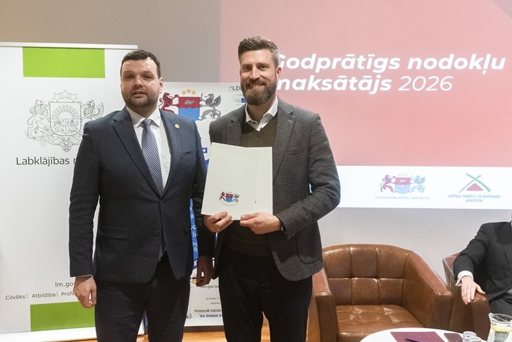 Viesnīcā «Riga Islande Hotel» notiek iniciatīvas «Godprātīgs nodokļu maksātājs 2026» atklāšanas pasākums. Foto: LVRA.lv 389211