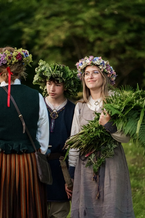 Līgo svētki Siguldas pilsdrupu estrādē ir tradicionāls pasākums. Foto: Zane Magone 394808