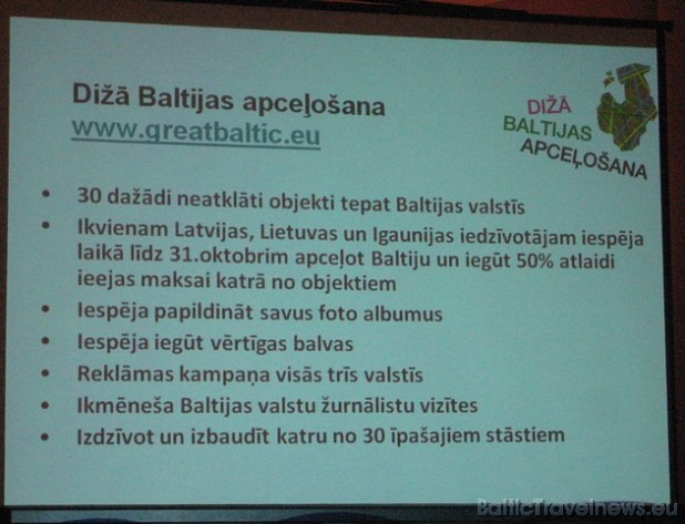 Dižās Baltijas apceļošanas mērķis ir iepazīstināt ceļotājus ar kopumā 30 interesantiem galamērķiem visās trijās Baltijas valstīs Dižās Baltijas apceļošanas mērķis ir iepazīstināt ceļotājus ar kopumā 30 interesantiem galamērķiem visās trijās Baltijas valstīs 33396