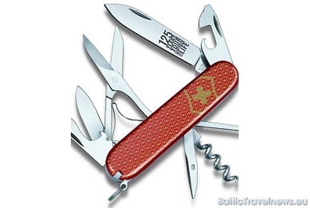 Par godu 125 gadu jubilejai firma Victorinox piedāvā jaunu kolekciju un viens no tiem ir modelis Climber ar 12 funkcijām, kas maksā apmēram 40 eiro. F 36058