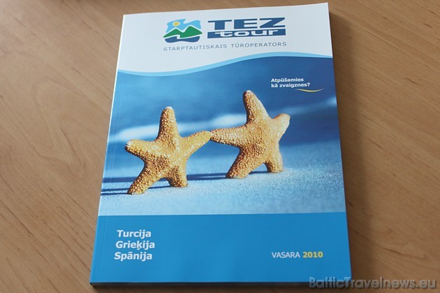 Starptautiskais tūroperators Tez Tour aprīļa pēdējās dienās ceļojumu aģentūrām prezentēja jauno vasaras 2010 ceļojumu katalogu 43125