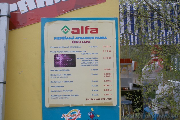 Vienas atrakcijas apmeklējums maksās 0,50 Ls, bet parka prieku baudīšana veselu dienu vienam parka apmeklētājam izmaksās 3,50 latus, Galactico klientu 43134
