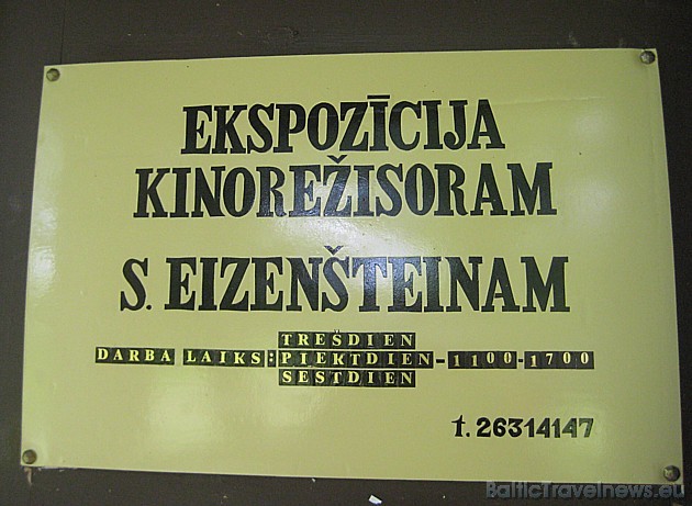 Pasaulē vienīgā publiski pieejamā ekspozīcija veltīta izcilajam kinorežisoram S.Eizenšteinam 44578