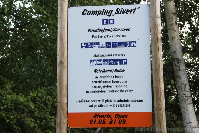 Kempings Siveri (www.campsiveri.lv, 29278599) atrodas Krāslavas un Dagdas novados pie Sīvera ezera, kas ir 9.lielākais Latvijā. 62895