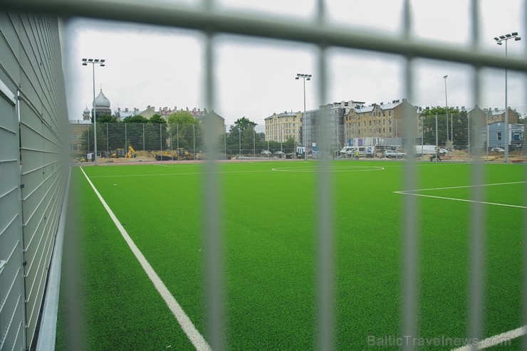 Rīgā aktīvi norisinās darbi, lai 16.septembrī atklātu Centra sporta kvartālu 202254