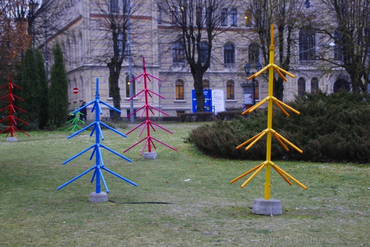 Līdz šīs nedēļas beigām vēl var steigt apskatīt Rīgas skaistās egles. 214489