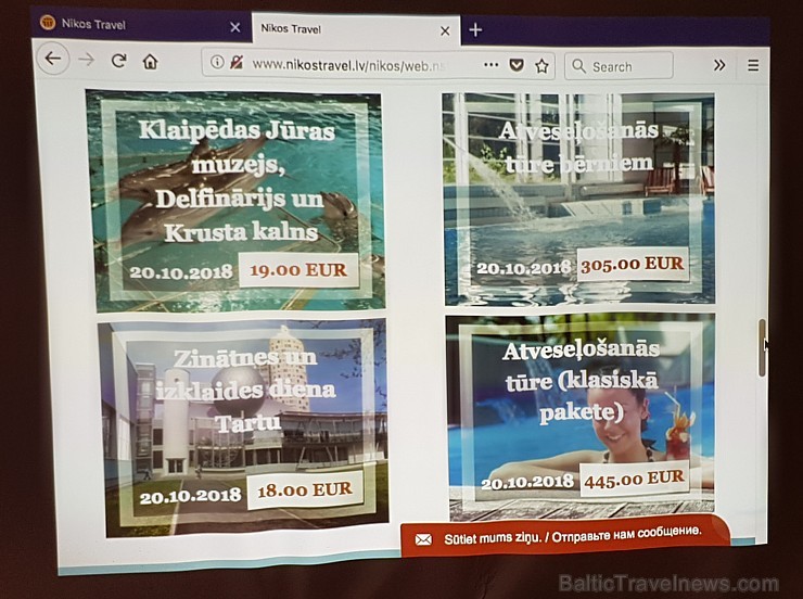 Tūrisma firma «Nikos Travel» 19.10.2018 prezentē jauno interneta mājas lapu un ceļojumu rezervēšanas sistēmu aģentiem Tūrisma firma «Nikos Travel» 19.10.2018 prezentē jauno interneta mājas lapu un ceļojumu rezervēšanas sistēmu aģentiem 235661