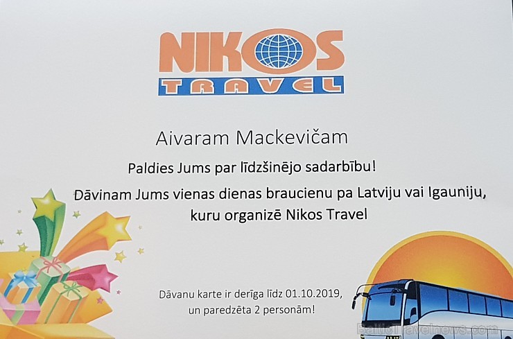 Tūrisma firma «Nikos Travel» 19.10.2018 prezentē jauno interneta mājas lapu un ceļojumu rezervēšanas sistēmu aģentiem Tūrisma firma «Nikos Travel» 19.10.2018 prezentē jauno interneta mājas lapu un ceļojumu rezervēšanas sistēmu aģentiem 235669