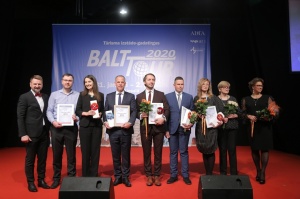 Sveicam «GADA CILVĒKS TŪRISMĀ 2019» laureātus tūrisma izstādē «Balttour 2020». Foto: Rojs Maizītis 45