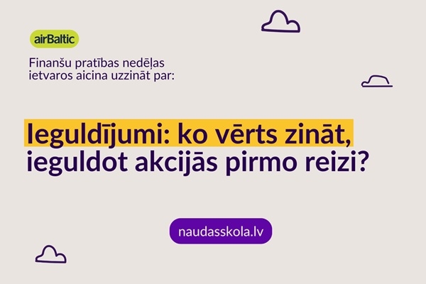  «airBaltic» piedalīsies Finanšu pratības nedēļā