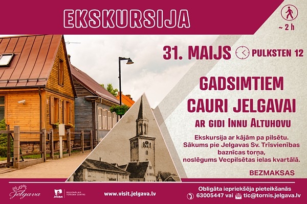 Jelgavas pilsētas svētkos – bezmaksas ekskursija ar gidi