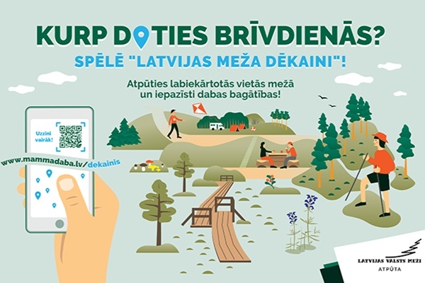 Šovasar vides spēle «Latvijas Meža dēkainis» aicina iepazīt dažādus biotopus