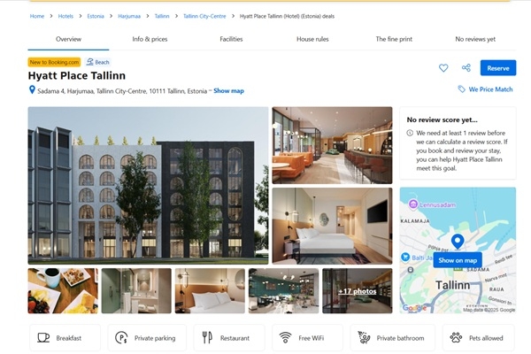Tallinā viesiem durvis ver pirmā «Hyatt» tīkla viesnīca Baltijā