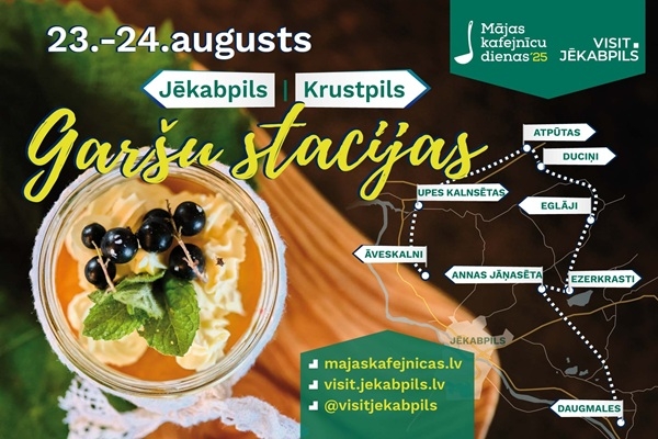Vasaras izskaņā galdus klās «Mājas kafejnīcas» Jēkabpils novada Krustpils pusē