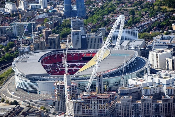 Vemblija stadions Londonā: Tur drīz pulcēsies latvieši